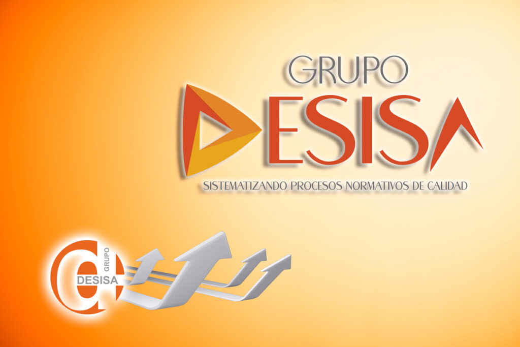 Logotipo de Grupo DESISA con el lema Sistematizando procesos normativos de calidad, sobre fondo naranja