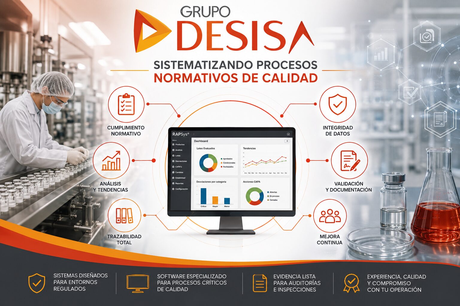 Grupo DESISA, "Sistematizando procesos normativos de calidad", con el tablero de RAPSys y seis atributos
